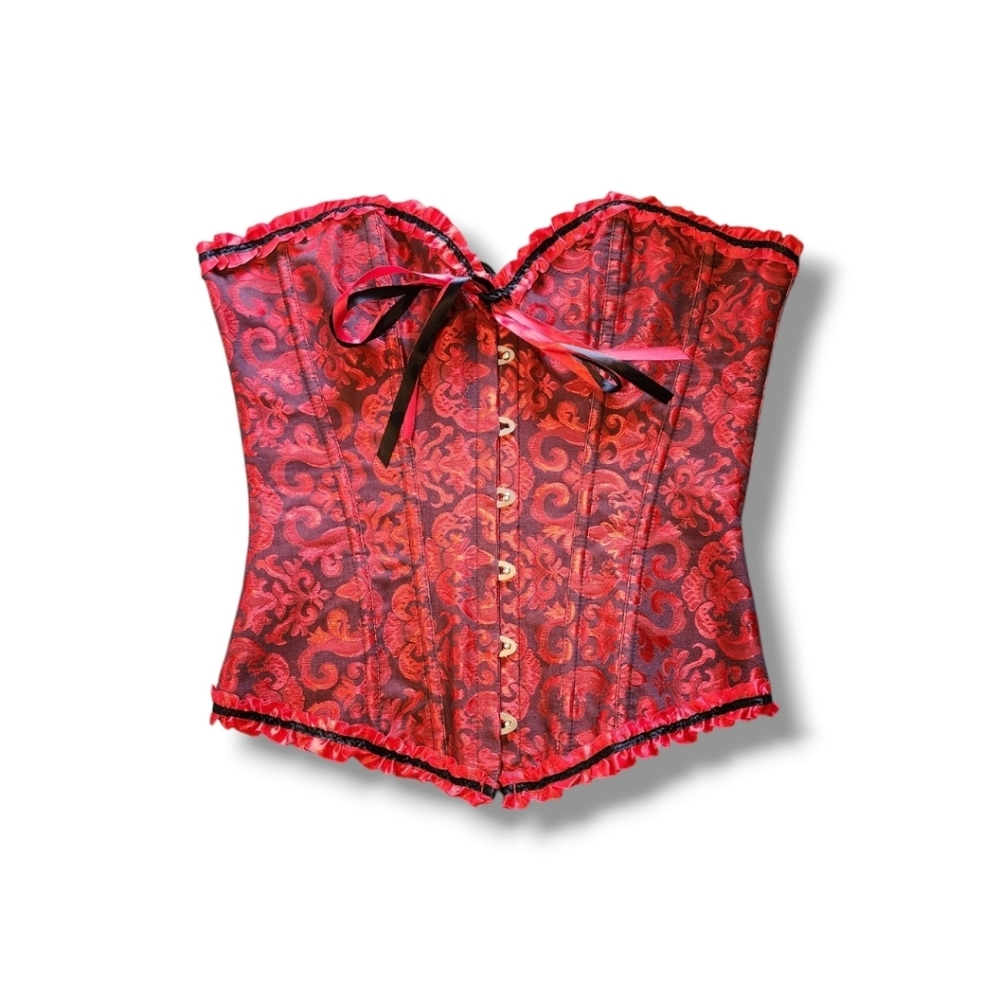 Corset, Bustier with boning clips and ties